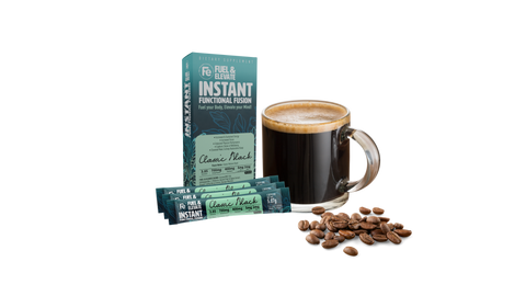 Classic Black Medium Roast Functional THC Beverage, Instant Coffee with Delta-9 THC Infused