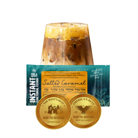 Salted Caramel Functional THC Beverage, Instant Coffee with Delta-9 THC