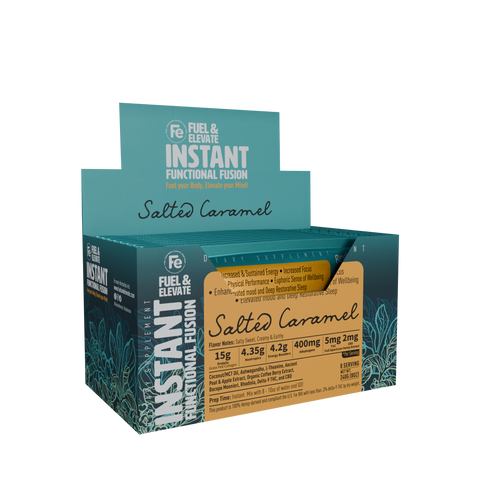 8-Pack Salted Caramel Functional Instant Coffee + Nootropics, Adaptogens and Cannabis