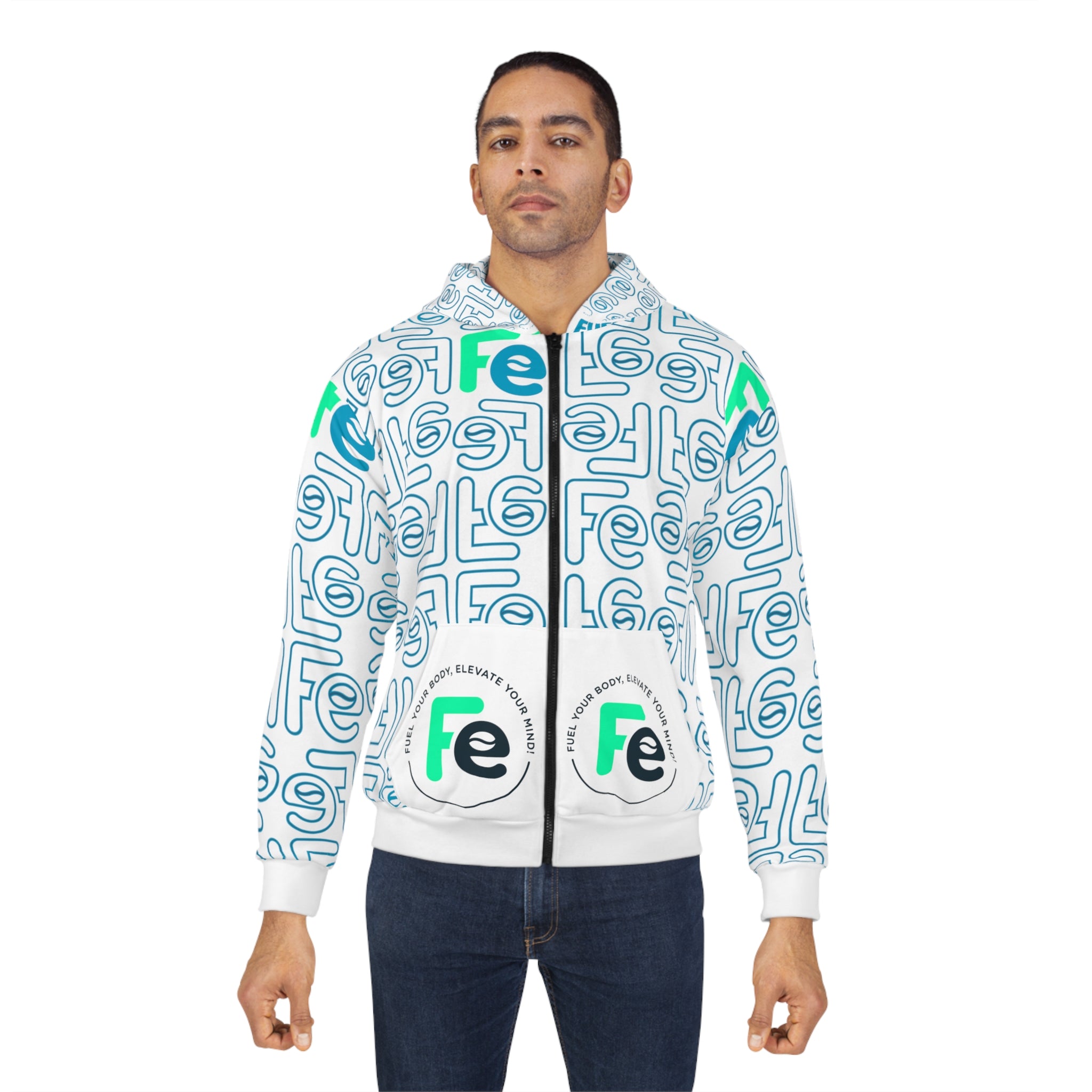 Mosaic Perspective Unisex Zip Hoodie (AOP) – FUEL & ELEVATE