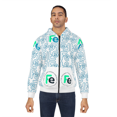 Mosaic Perspective Unisex Zip Hoodie (AOP)