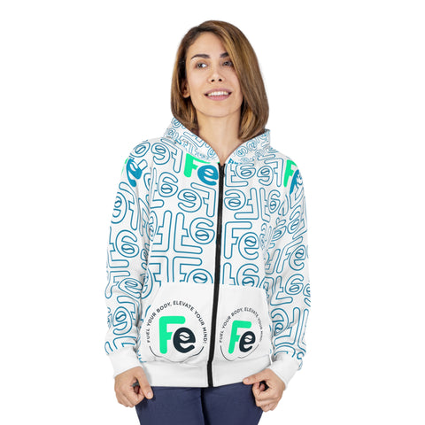 Mosaic Perspective Unisex Zip Hoodie (AOP)