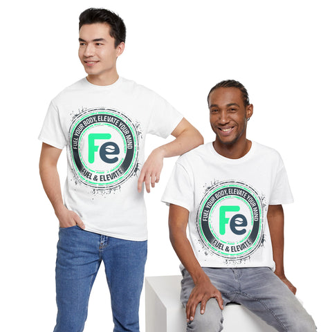 F&E Splash White Unisex Heavy Cotton Tee