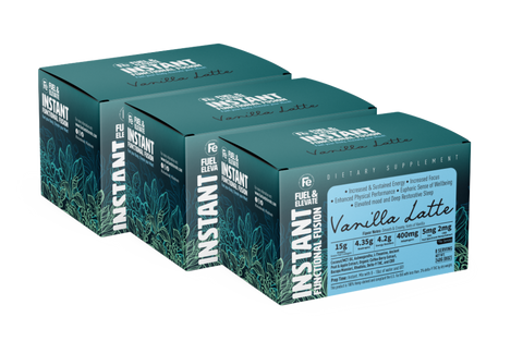 8-Pack Vanilla Latte Functional Instant Coffee + Nootropics, Adaptogens and Cannabis